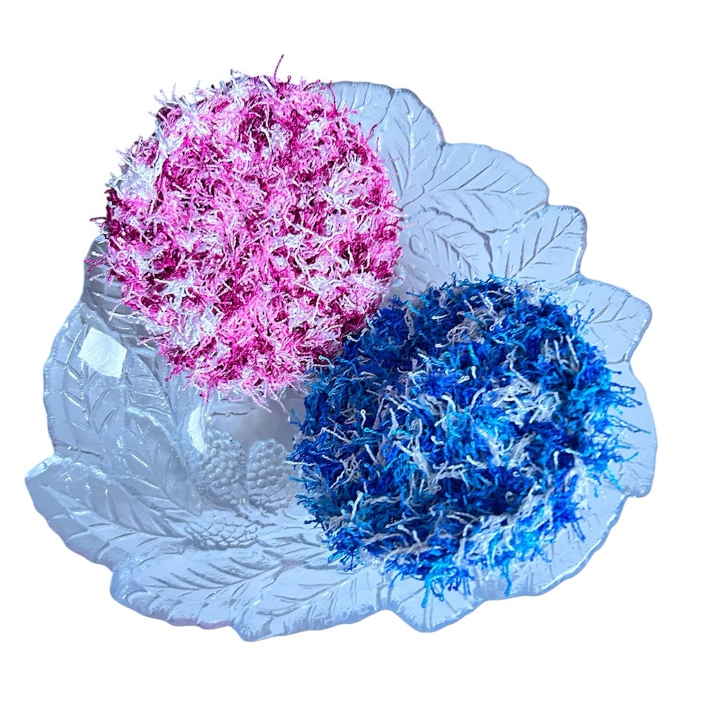 Hand Crafted Colorful Scrubbing Kitchen or Spa Pads Reusable Crocheted Polyester - Picture 11 of 11